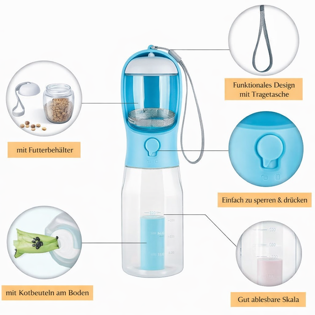 PAWGO 3 in 1 Futterflasche